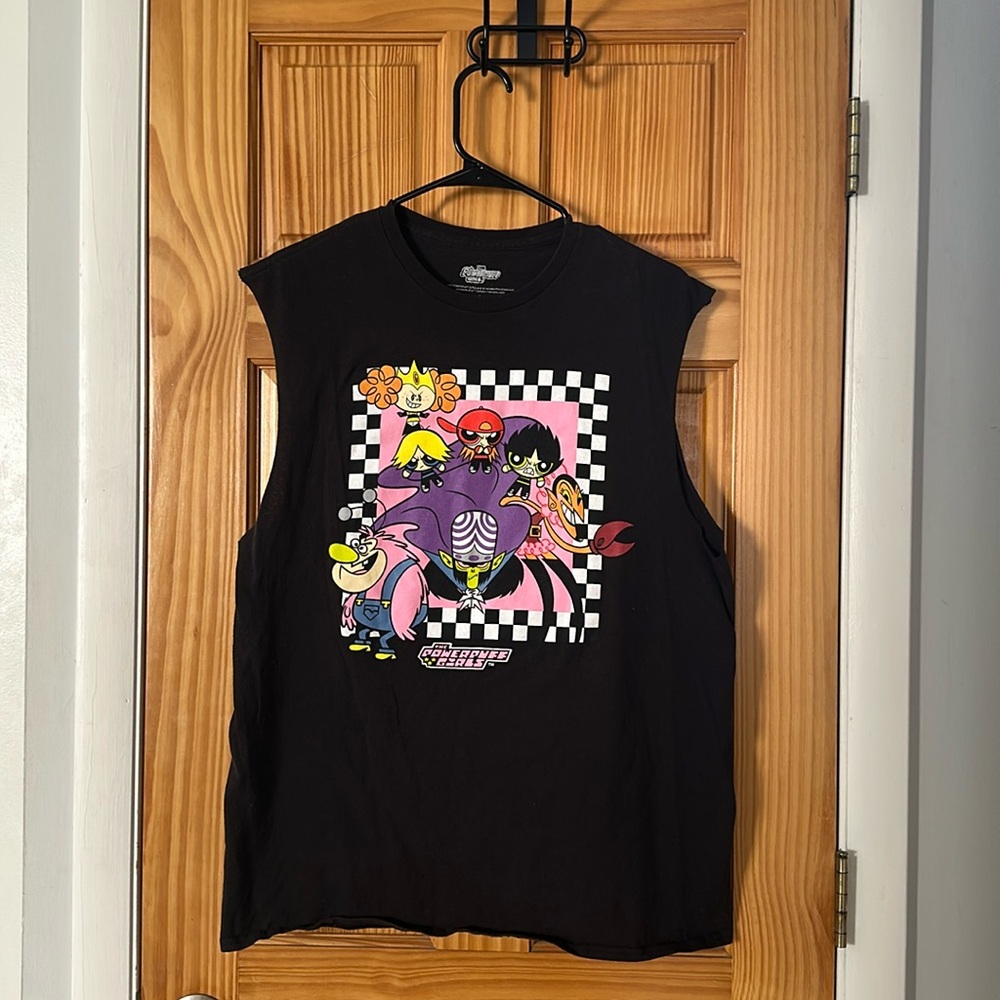 Powerpuff Girls Black Cutoff Tank Top Unisex LGBT/Gay, Pride Cartoon Network
